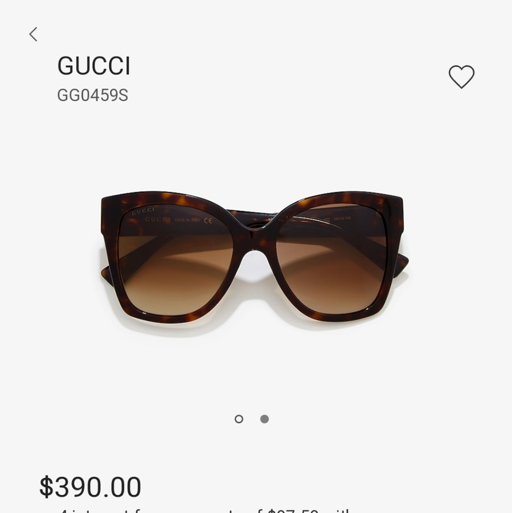 ***Sold***GUCCI BUTTERFLY SUNGLASSES